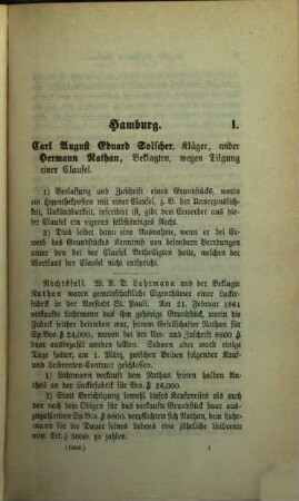 Sammlung der Entscheidungen des Ober-Appellationsgerichts der Freien Hansestädte zu Lübeck, 1868 (1870) = Bd. 4