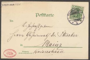Brief an Ludwig Strecker  an B. Schott's Söhne : 11.1903