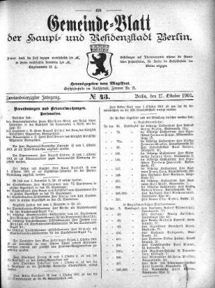 1901,43: No. 43, 27. Oktober 1901
