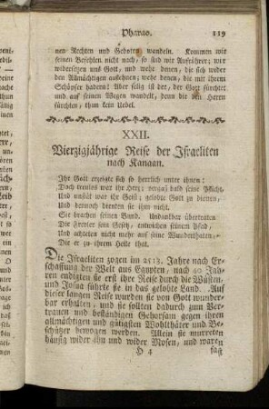XXII. Vierzigjährige Reise der Israeliten nach Kanaan. - XXVII. David und Jonathan.