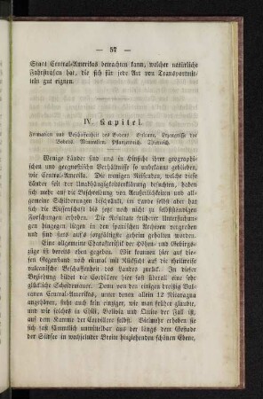 IV. Kapitel. Formation und Beschaffenheit des Bodens. Vulcane. Erzeugnisse des Bodens. Mineralien. Pflanzenreich. Thierreich.