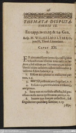 Themata Disputationis IX
