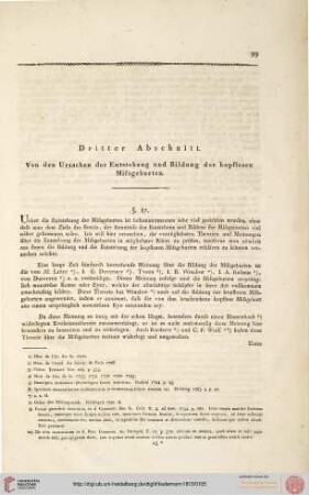 3. Von den Ursachen der Entstehung und Bildung der kopflosen Missgeburten