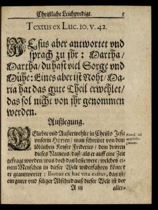 Textus ex Luc.10. v. 42.