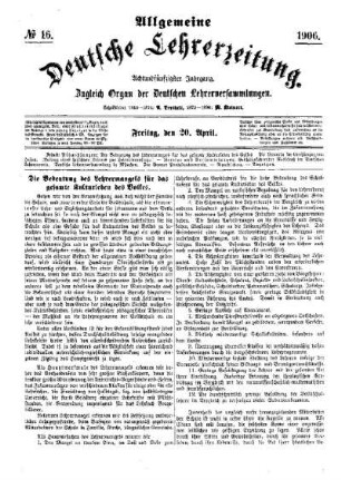 Die Bedeutung des Lehrermangels für das gesamte Kulturleben des Volkes
