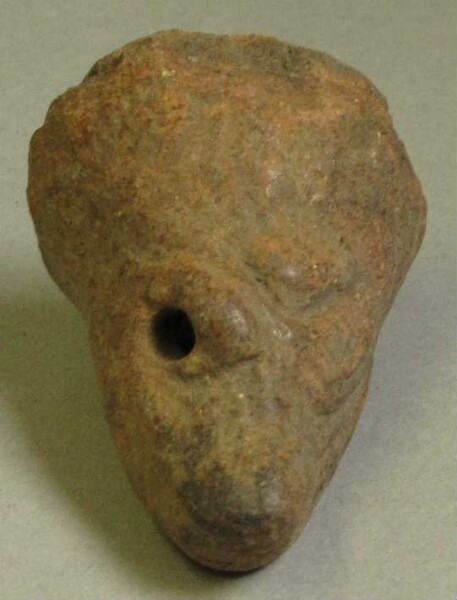 Clay animal head (vessel base)