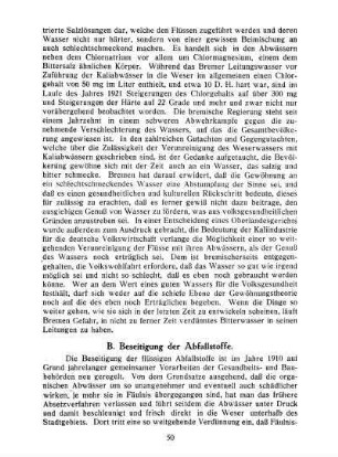 B. Beseitigung der Abfallstoffe