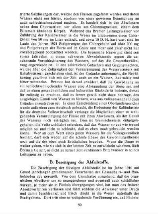 B. Beseitigung der Abfallstoffe