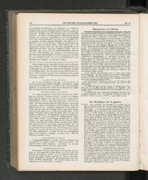 La chronique de la guerre.