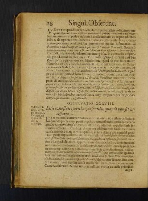 Observatio XXXVIII. Litis contestatio partibus praesentibus quando non sit necessaria.