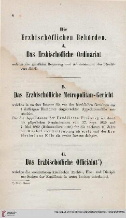 Die Erzbischöflichen Behörden