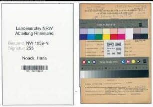 Entnazifizierung Hans Noack , geb. 24.07.1901 (Polizist)