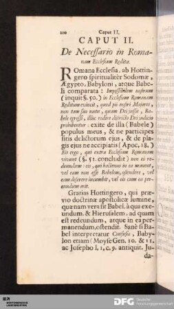 Caput II. De Necessario in Romanam Ecclesiam Reditu.