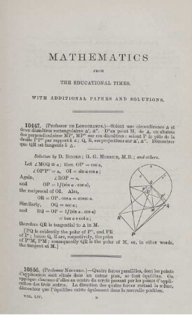 Mathematics from the educational times. [10447. - 10584.]