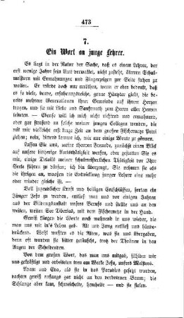 Ein Wort an junge Lehrer