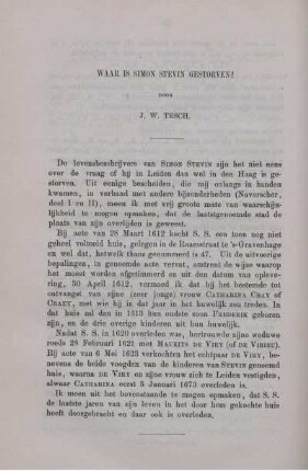 Waar is Simon Stevin gestorven?