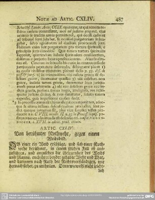 Artic. CXLIV. Von berühmter Nothwehr, gegen einem Weibsbild