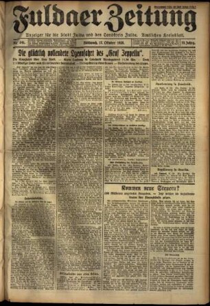 Ausgabe vom Mittwoch, den 17. Oktober 1928.