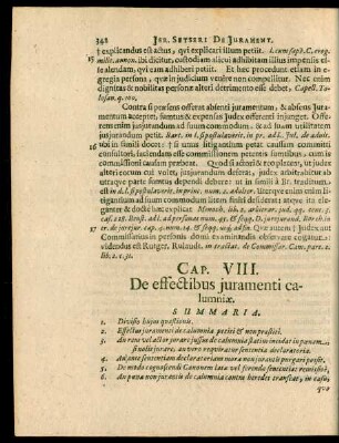 Cap. VIII. De effectibus iuramenti calumniae.
