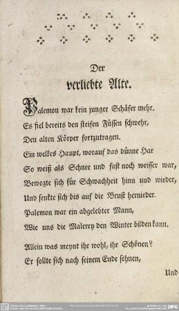 Der verliebte Alte