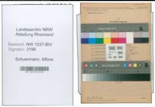 Entnazifizierung Alfons Schuermann , geb. 03.08.1892 (Ortsbauernvorsteher)
