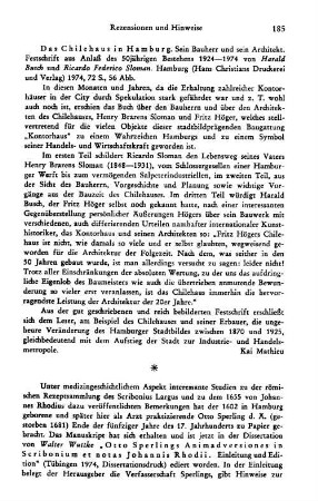 Wuttke, Walter :: Otto Sperlings Animadversiones in Scribonium et notas Johannis Rhodii, Einleitung und Edition : Tübingen, 1974