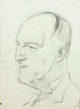 Älterer Herr im Profil