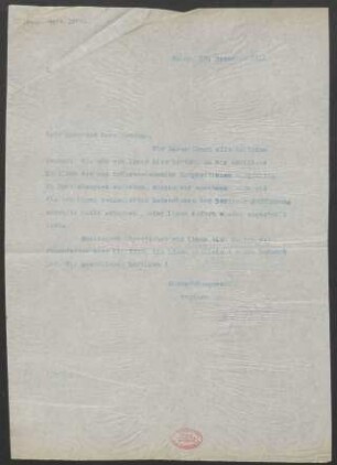 Brief an Erwin Lendvai : 13.11.1911
