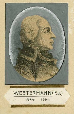 F. J. Westermann. elsässischer General in Uniform, Brustbild in Halbprofil