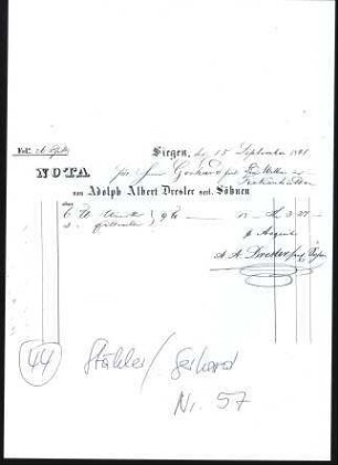 Firmenbriefkopf - Dresler, Adolph Albert, seel. Söhne
