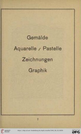 Gemälde, Aquarelle / Pastelle, Zeichnungen, Graphik (Nr. 1-120)