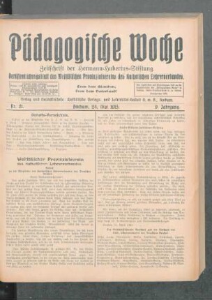 Westfälischer Provinzialverein des Katholischen Lehrerverbandes : Aufruf an die Mitglieder des Katholischen Lehrerverbandes des Deutschen Reiches