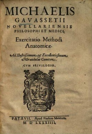 Exercitatio methodi Anatomicae