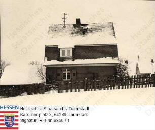 Brandau im Odenwald, Forsthaus - Bild 1 bis 5: Außenaufnahmen im Winter