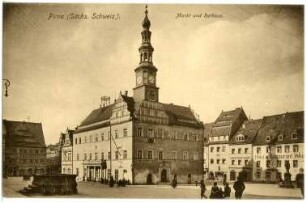 Pirna. Markt und Rathaus