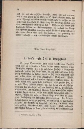 Fünftes Kapitel. Kircher's letzte Zeit in Deutschland.