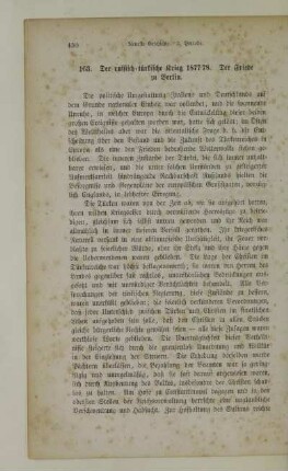 163. Der russisch-türkische Krieg 1877/78. Der Friede zu Berlin