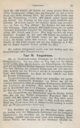 Tour 76. Fangschleuse