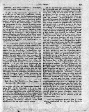 Guil. Henr. Jul. Buchhorn Diss. inaug. de Keratonyxide. [Halle] 1808.