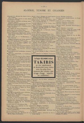 Algérie, Tunisie Et Colonies
