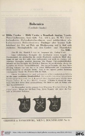 Bohemica (No. 198 - 212)