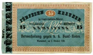 15 Kreuzer Conventions-Münze