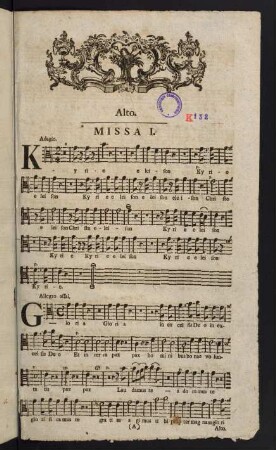 1-13, Alto. Missa I. - Missa II.
