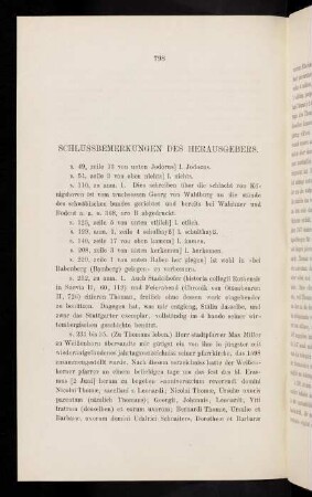 798-801, Schlussbemerkungen des Herausgebers