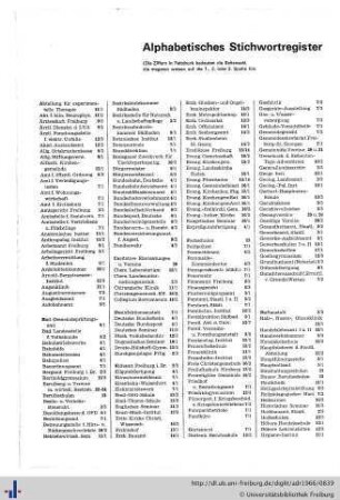 Alphabetisches Stichwortregister.