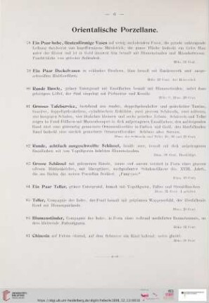 Orientalische Porzellane (Nr. 78 - 87)