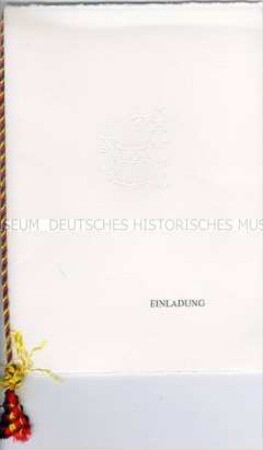Einladungskarte zur Festveranstaltung anlässlich der Eröffnung der Ausstellung "1848 Aufbruch zur Freiheit"
