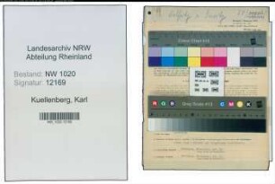 Entnazifizierung Karl Kuellenberg , geb. 01.01.1904 (Schlosser)