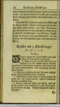 Epistel am 3. Christ-tage