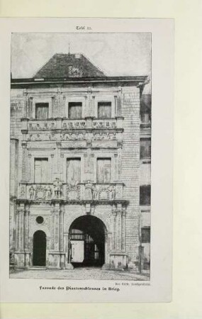 Tafel 33. Fassade des Piastenschlosses in Brieg